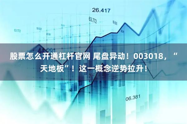 股票怎么开通杠杆官网 尾盘异动！003018，“天地板”！这一概念逆势拉升！
